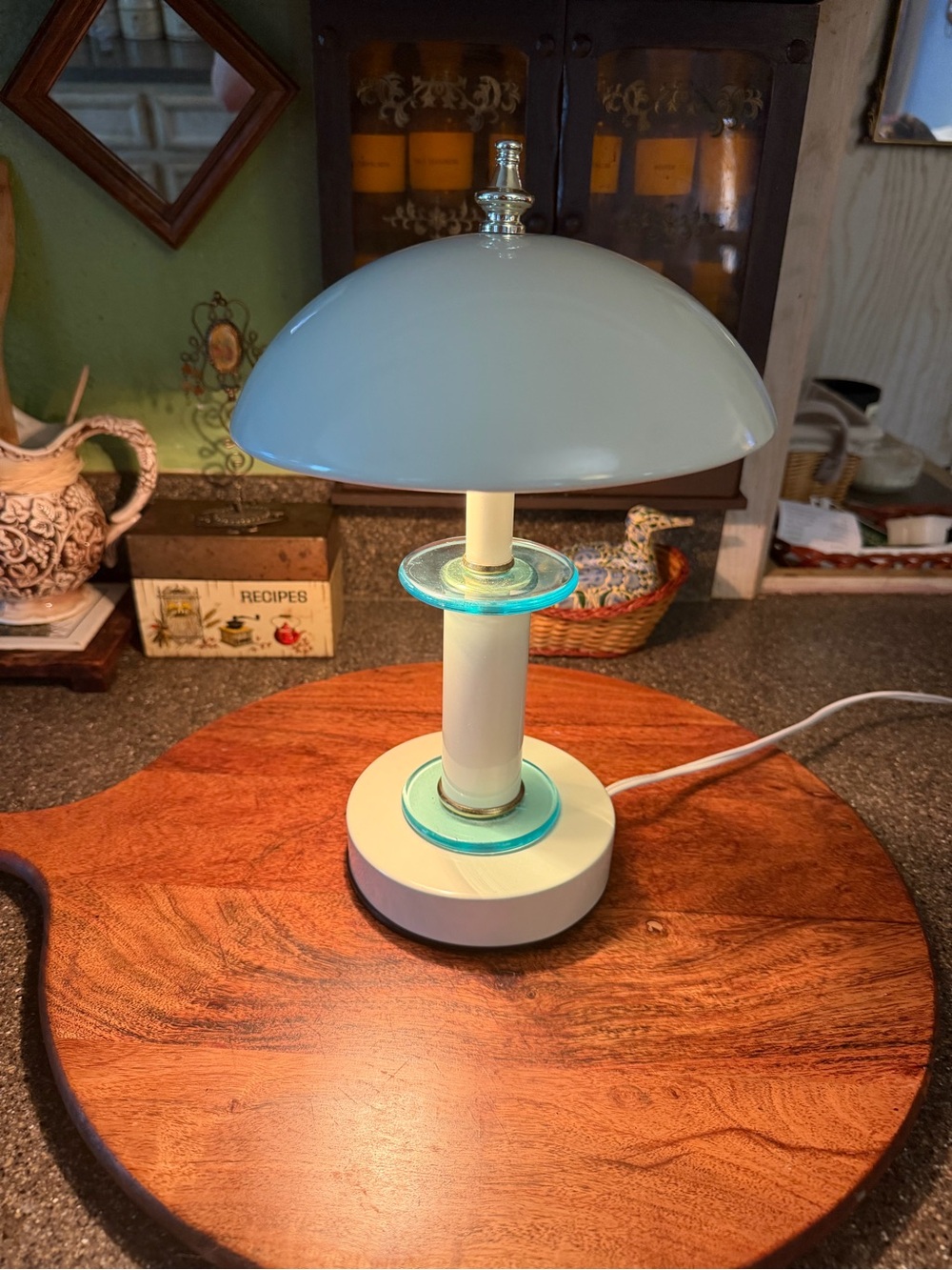 Vintage-Style Postmodern Mushroom Touch Lamp